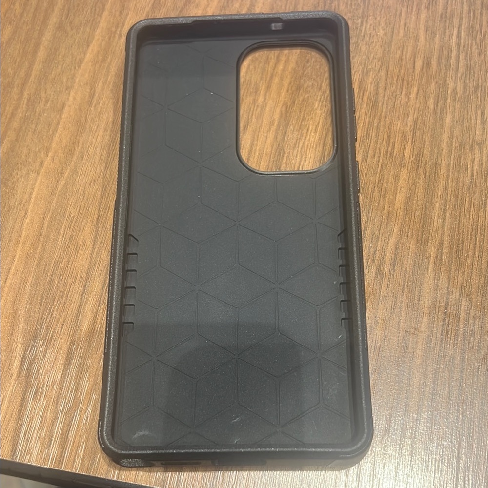 Black Silicone Phone Case with Raised Edges and Camera Cutout
